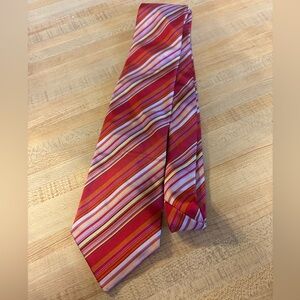 Striped Red and Pink Men's Tie